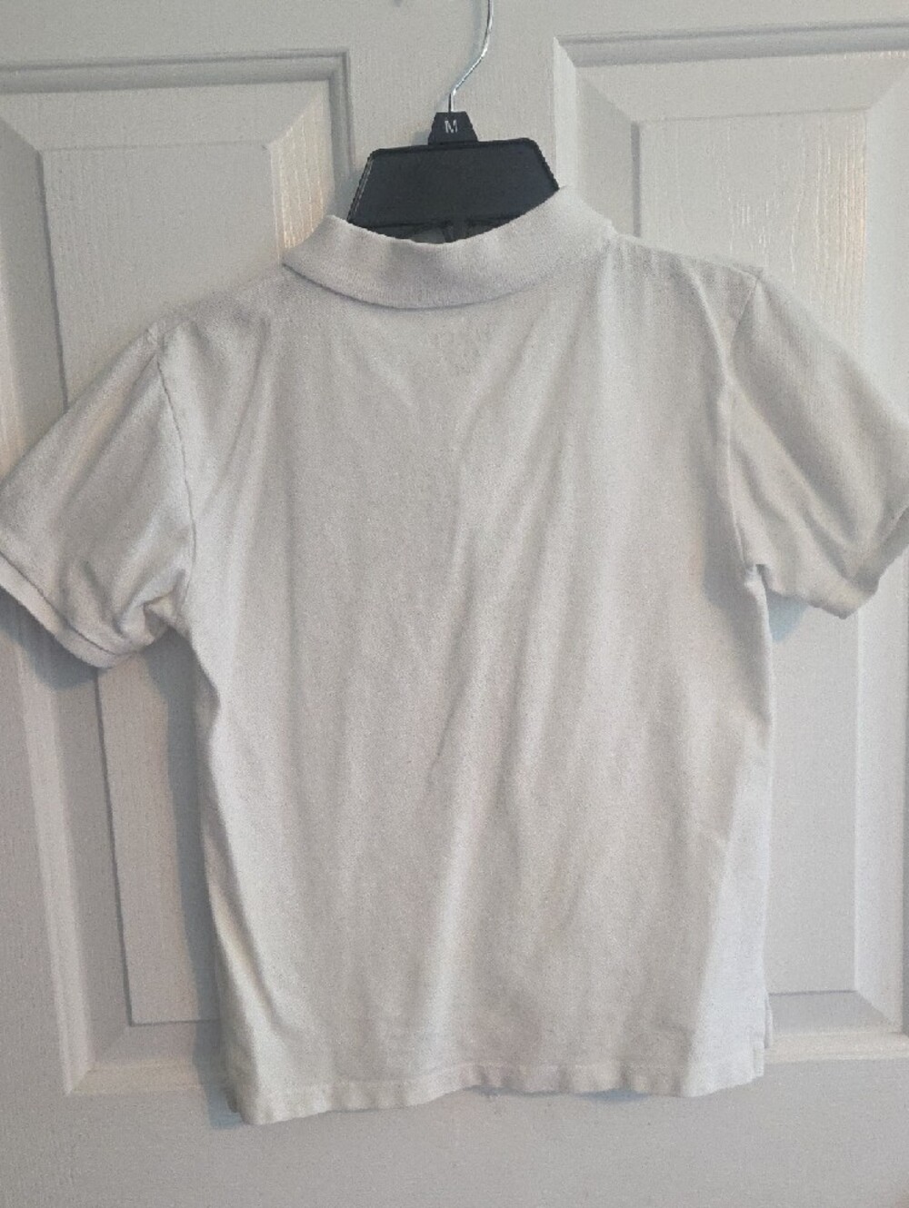 Kids White Polo Shirt - Classic Short Sleeve Sz M (7/8) - Picture 3 of 3
